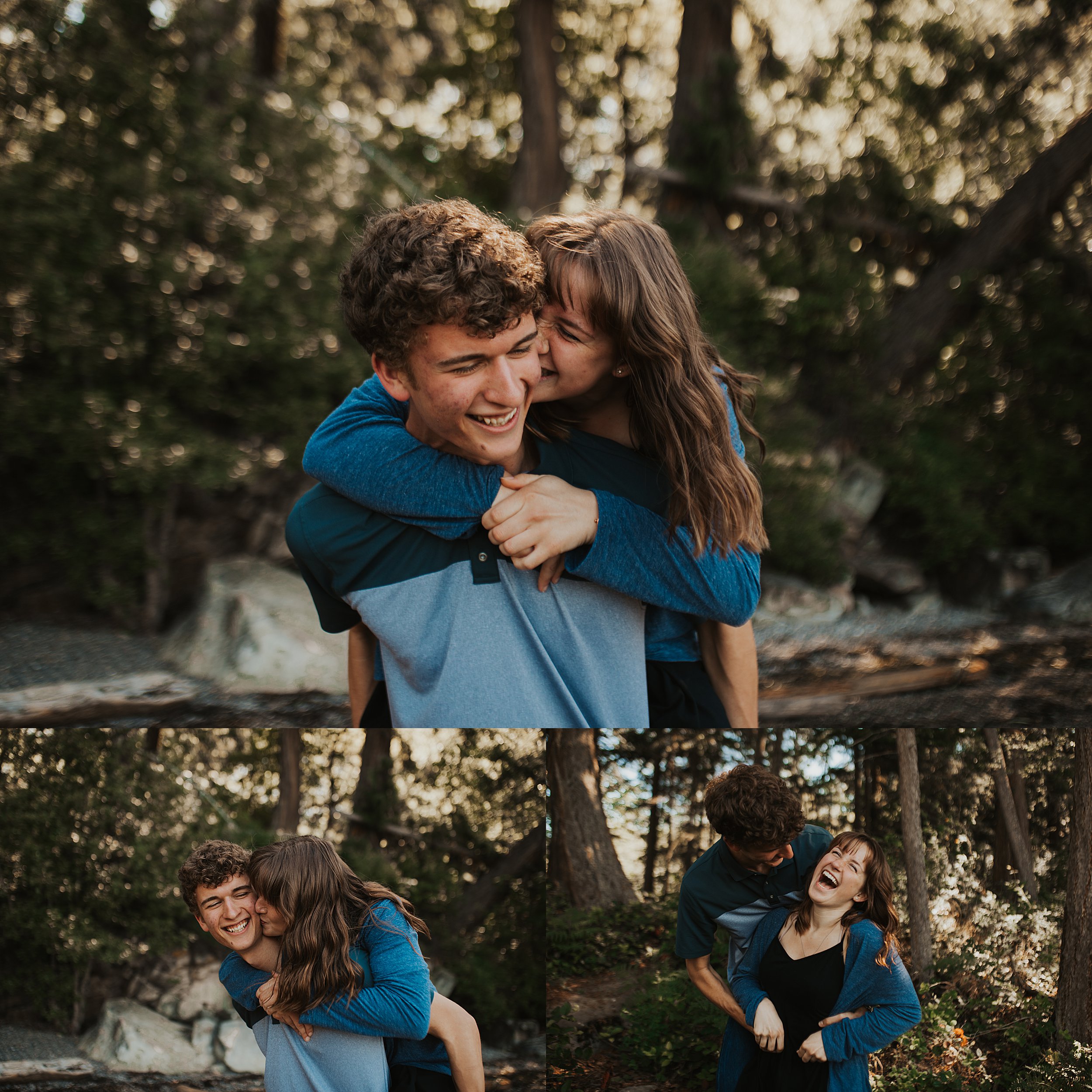 bellingham spring couples session in the rainforest