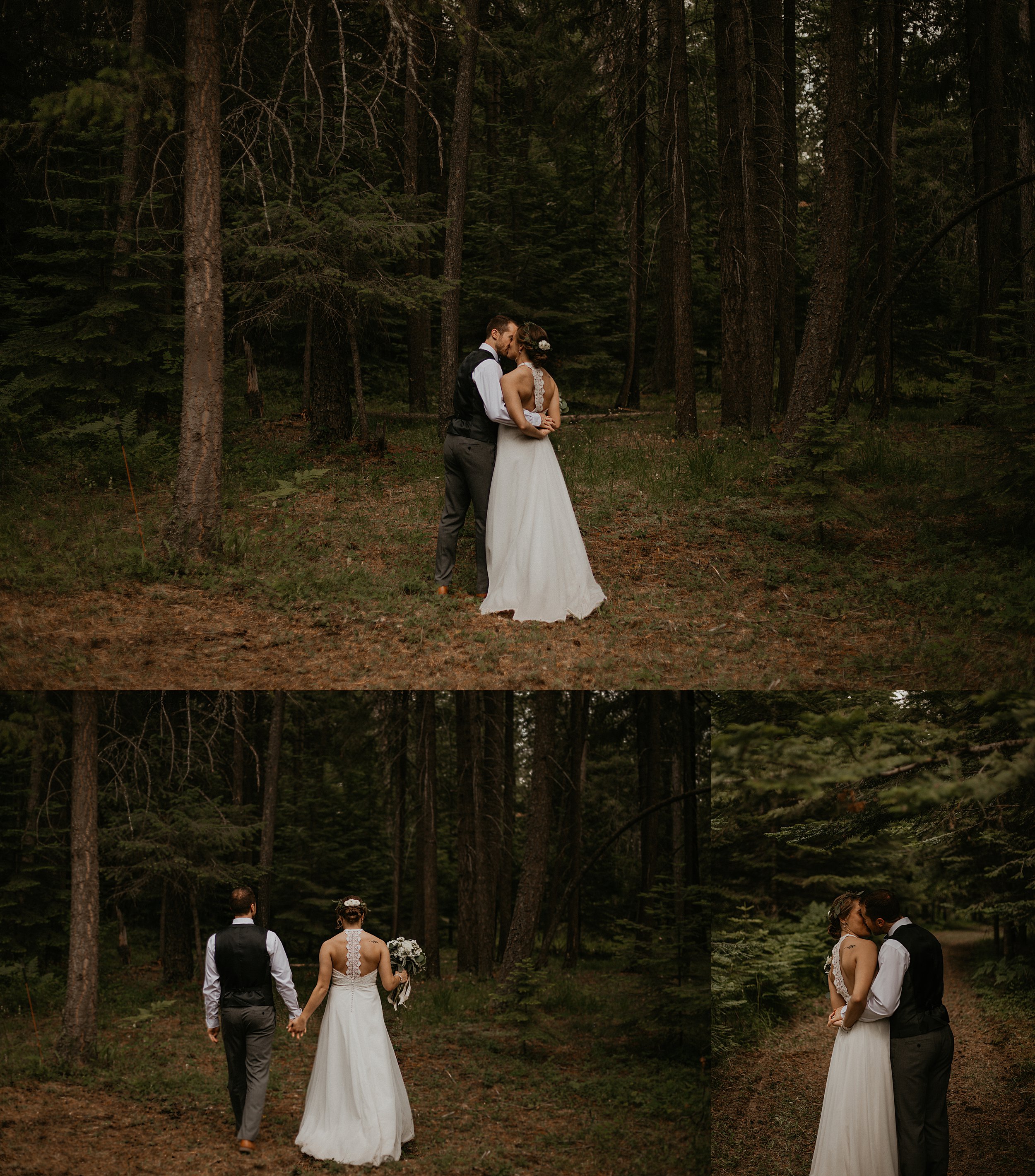 romantic, moody spokane forest wedding