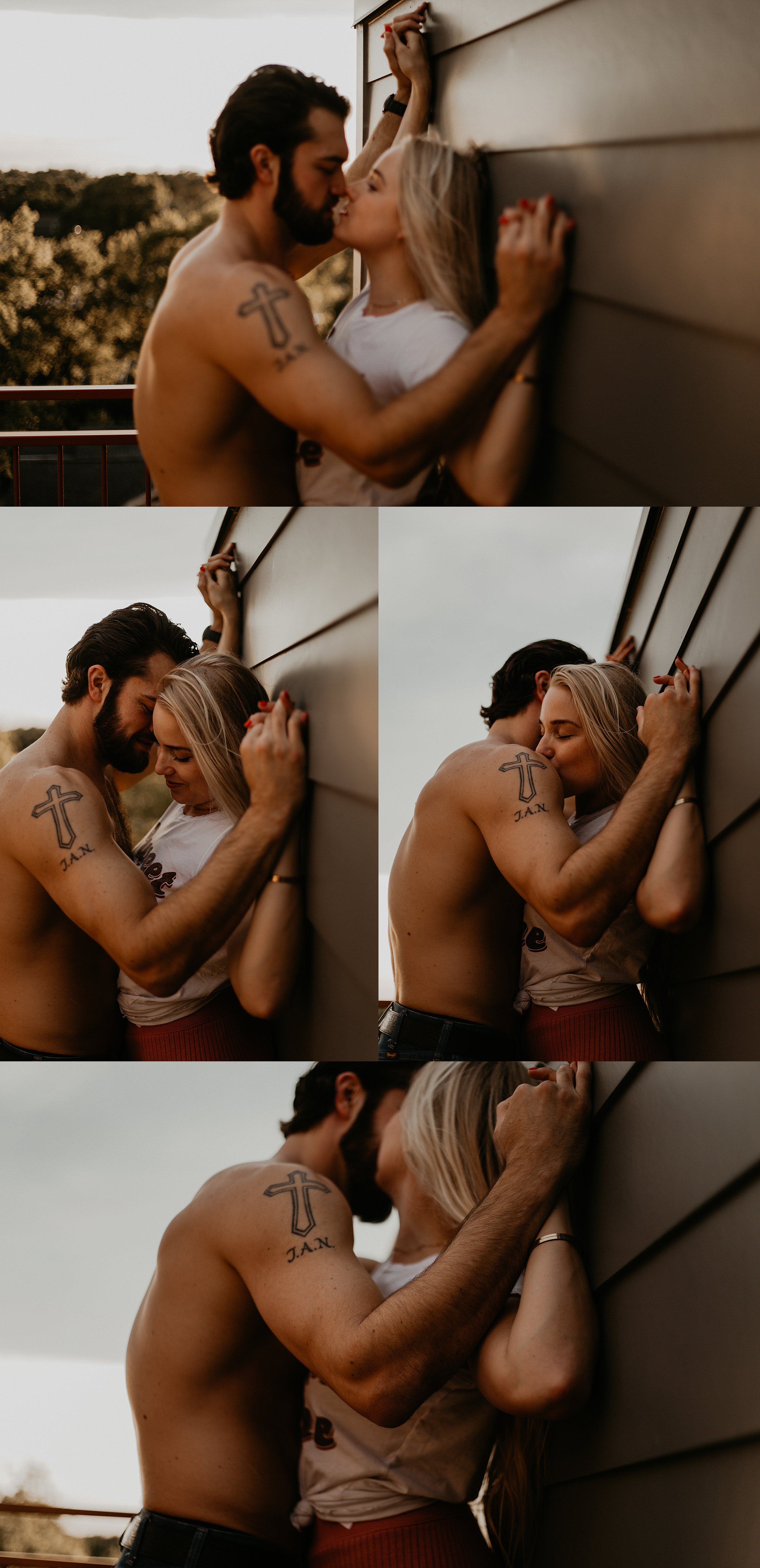 nashville sunset rooftop couples session