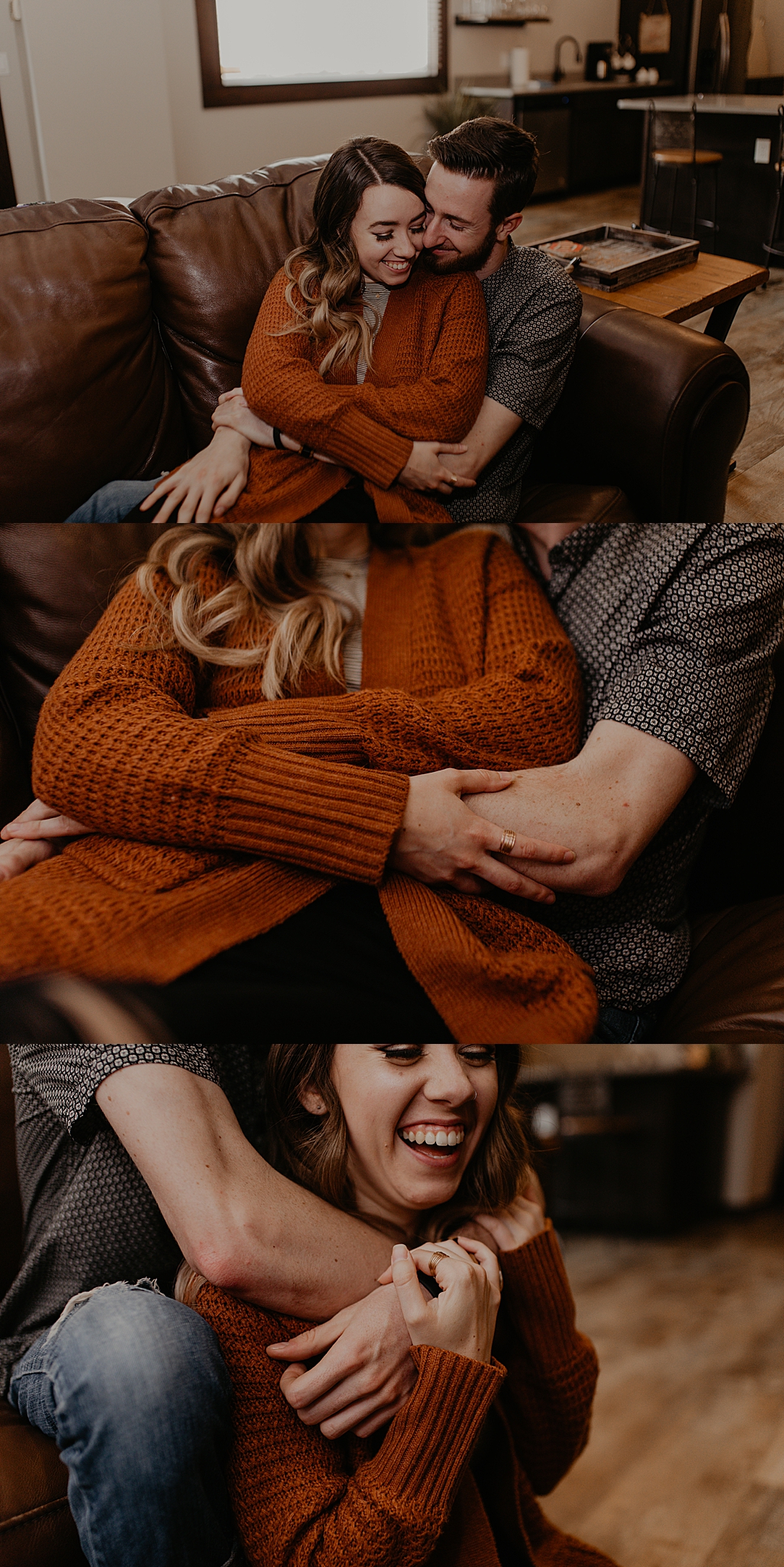 warm & cozy in-home oregon couples session