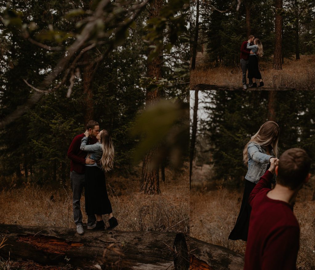 seattle couple celebrates anniversary in a moody pnw forest