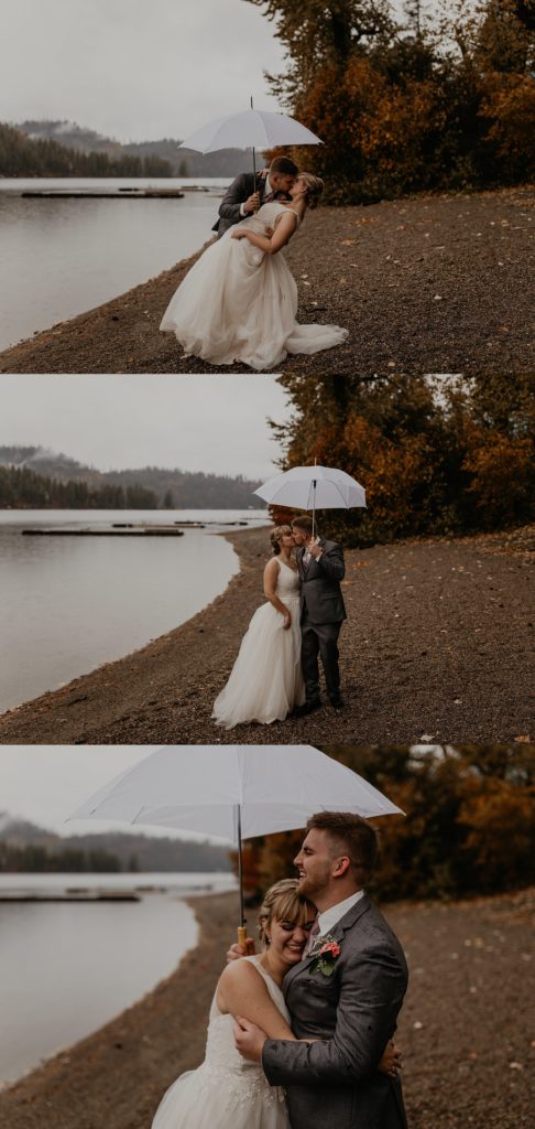 rainy romantic pnw fall wedding