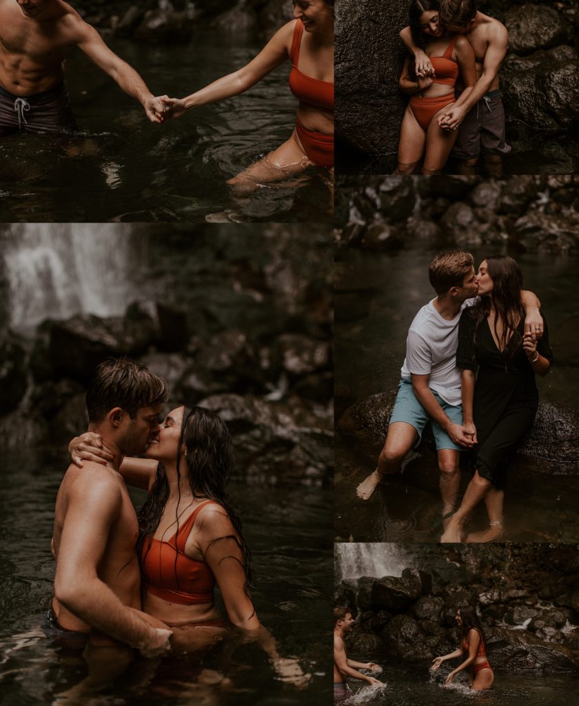 hawaii waterfall elopement