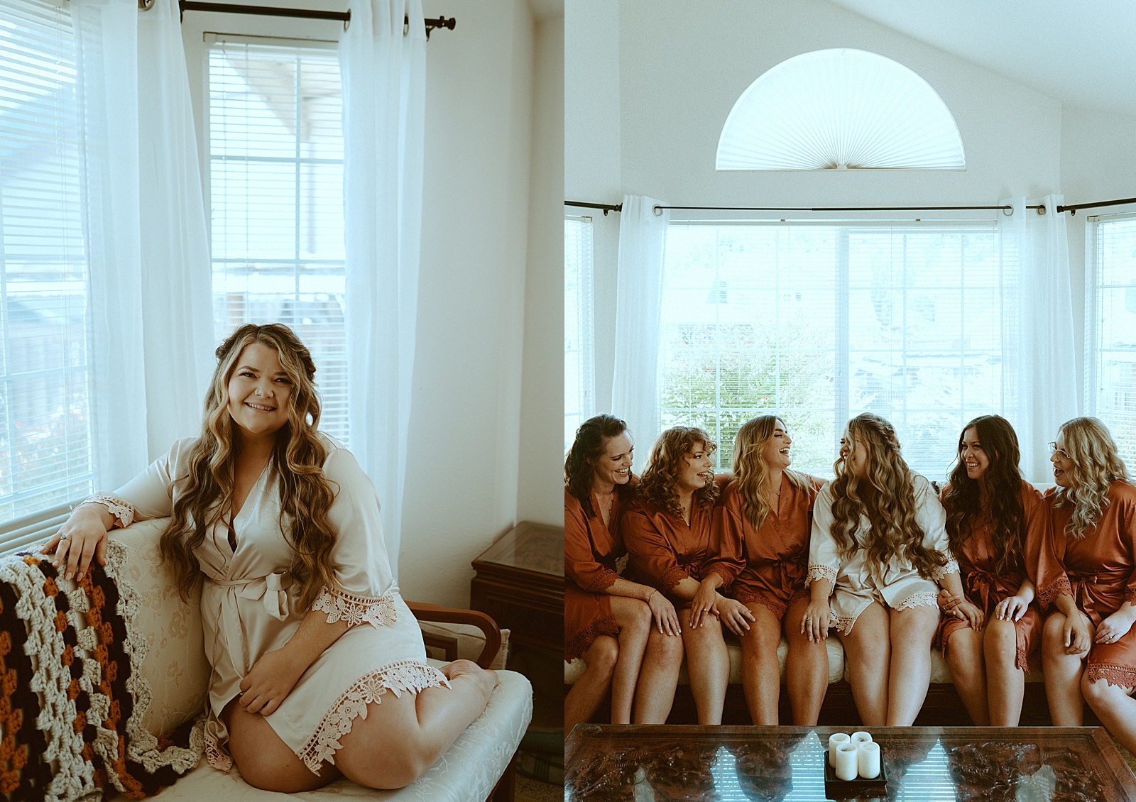 Bride and bridesmaids getting ready photos by Danielle Johnson Photography